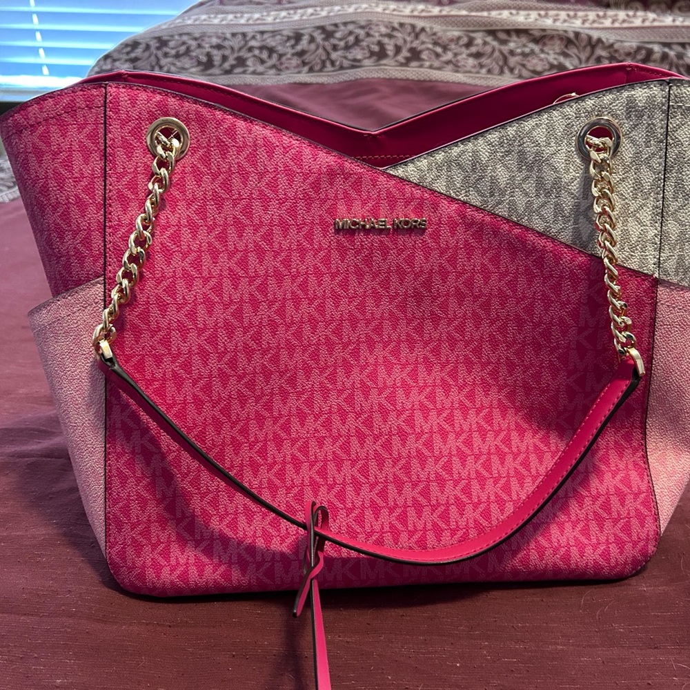 Michael Kors Pink and Cream Women's Bag